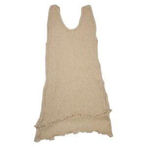 Lost River Clothing Co Boho Knit Layering Tank Top Tunic Cream Neutral One Size